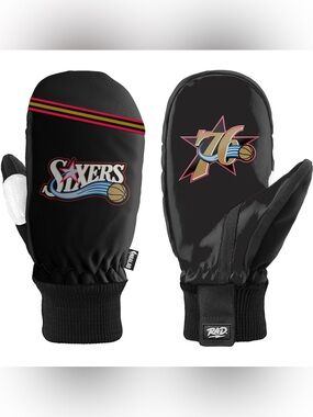 Philadelphia 76ers Snow Mittens NWT